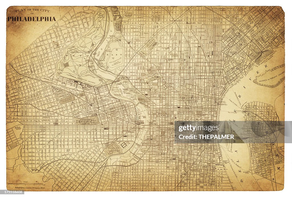 Karte von philadelphia 1882