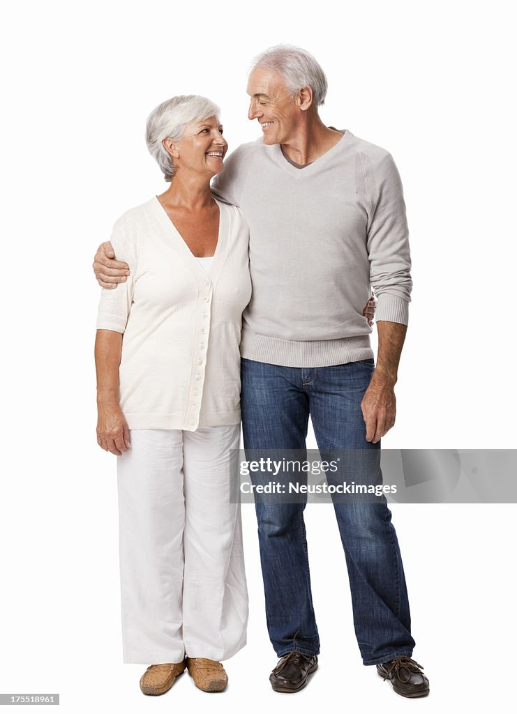 Affectionate Senior Couple - Isolated