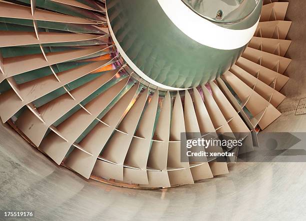 Jet Fan Exploded View View Of Damaged Fan Blades Inside A Jet Engine High-Res Stock Photo ...