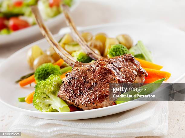 braised lamb chops - lamb shank stock pictures, royalty-free photos & images