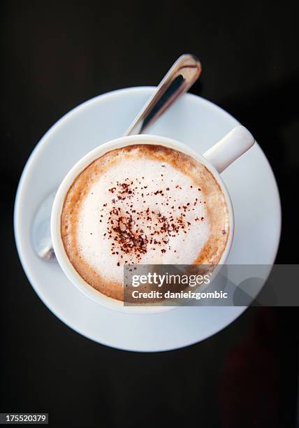 cup of cappucinno - café au lait stock pictures, royalty-free photos & images