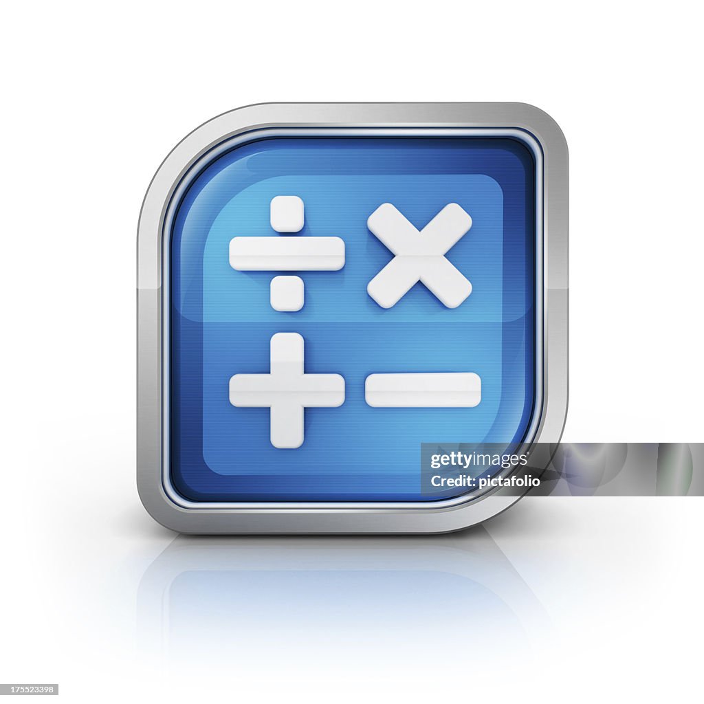 Calculator or unit coverter glossy icon