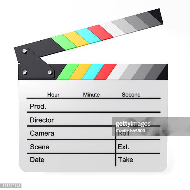 colore ciac cinematografico - ciac cinematografico foto e immagini stock