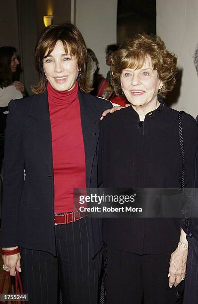 Actresses Anne Archer and Marjorie Lord attend the 17th Annual Hollywood Arts Council Awards Luncheon at the Roosevelt Hotel on January 31, 2003 in...