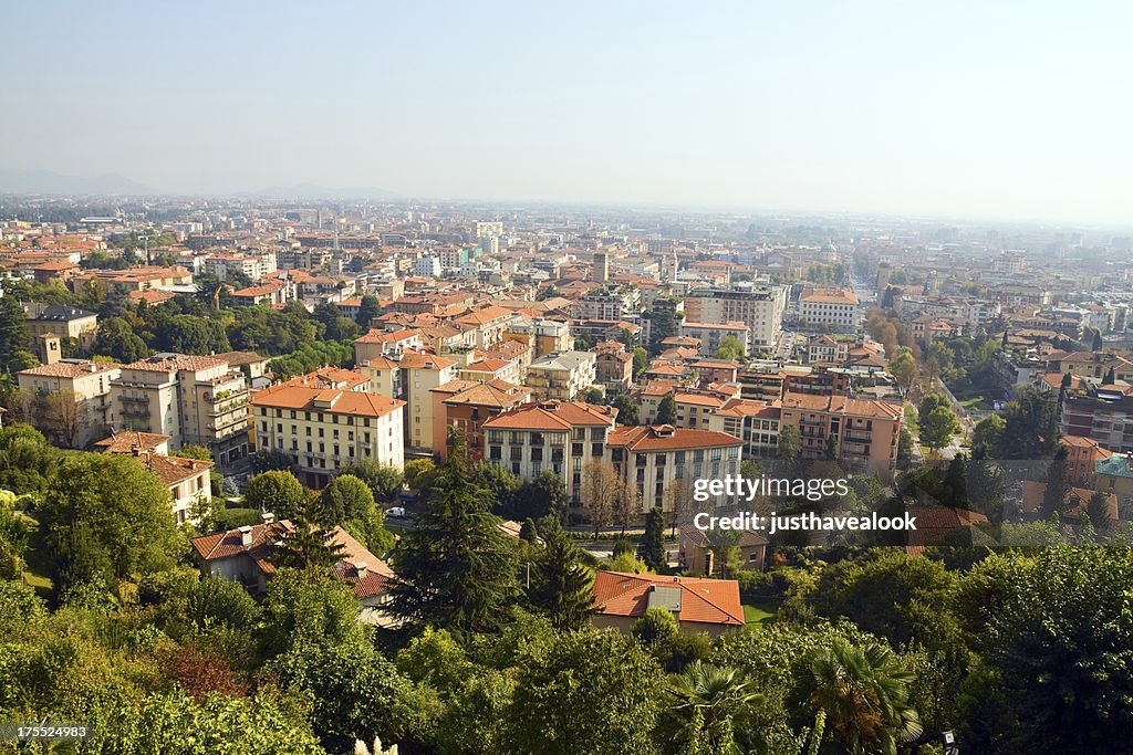 Bergamo in sunrise light