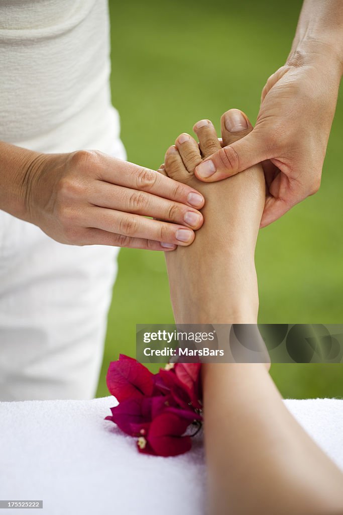 Fuß-massage im spa