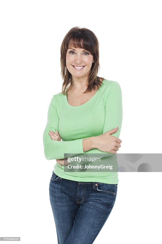 Mature Woman Smiling With Arms Crossed