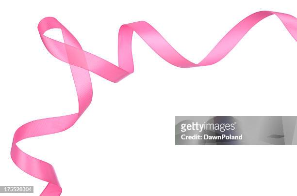 breast cancer awareness ribbon - satin ribbon stock pictures, royalty-free photos & images