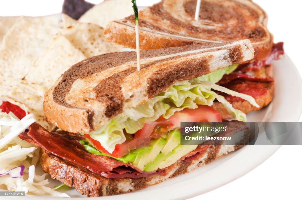 Closeup of a BLT Sandwich