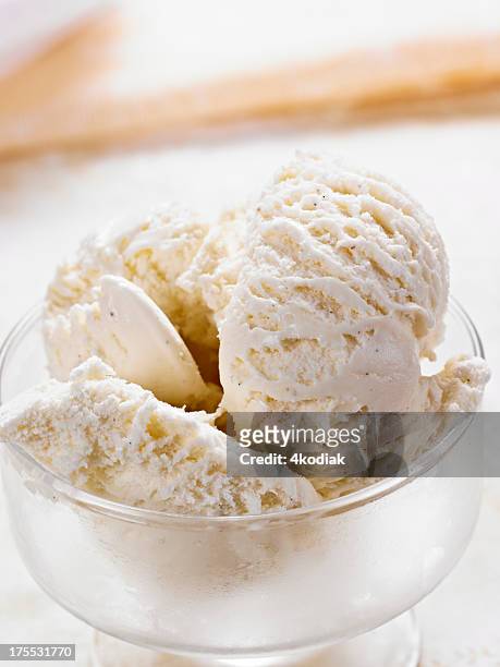ice cream - ice cream bowl stockfoto's en -beelden