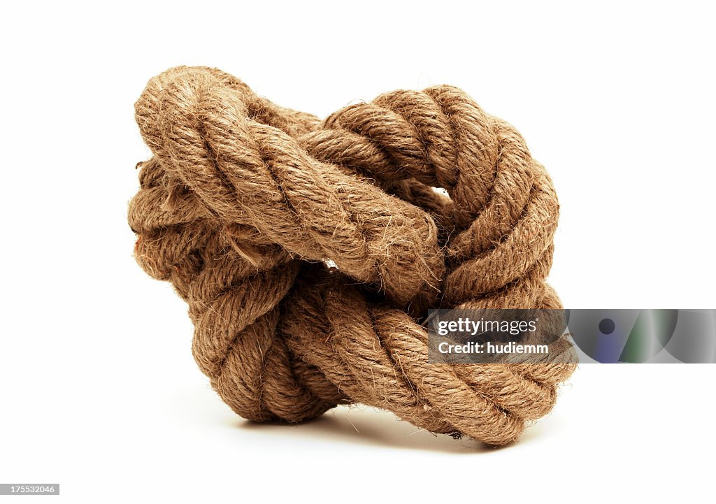 Tied Knot isolated on white background