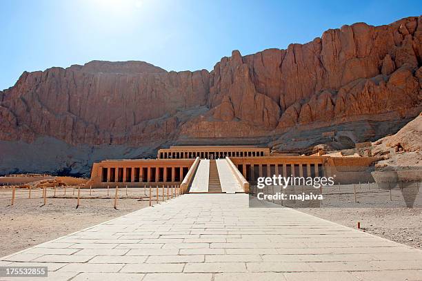 temple of hatshepsut - valley of the queens stock pictures, royalty-free photos & images
