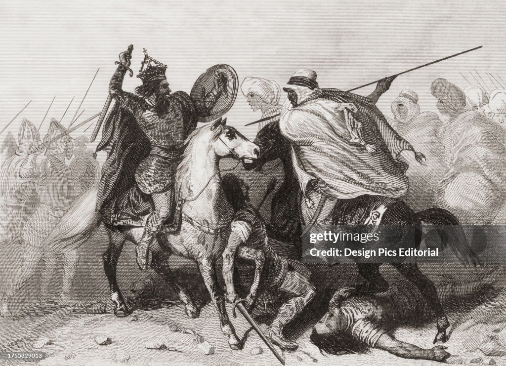 King Roderic The Battle of Guadalete, 711 AD. The Muslim Umayyad Caliphate,... News ...