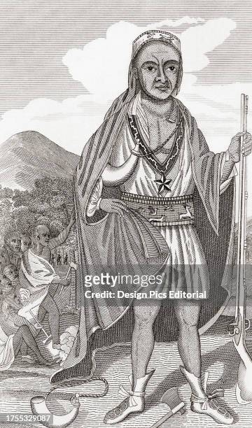 Metacom, 1638 - 1676, also known as Metacomet or by his adopted English name King Philip. He was leader of the Wampanoag, a confederation of several...