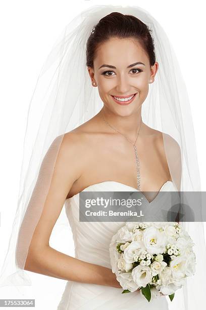 bride - veil isolated stock pictures, royalty-free photos & images