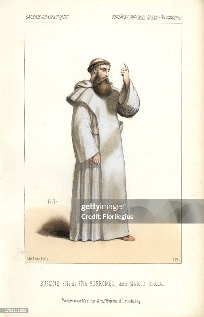 Bussine as Fra Borromee in 'Marco Spada' at the Opera Comique