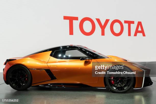 The FT-Se electric vehicle is displayed in the Toyota Motor Corp. Booth during the Japan Mobility Show at Tokyo Big Sight in Tokyo, Japan on October...