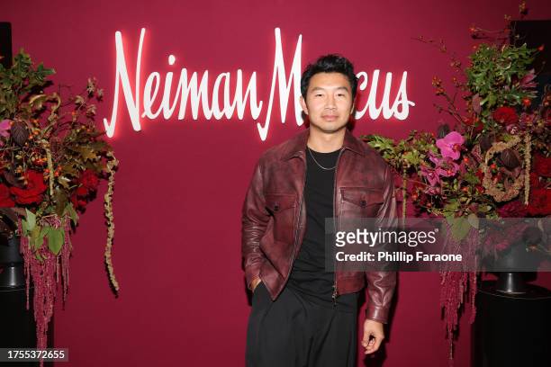 Simu Liu attends Neiman Marcus Creates the Magic Holiday Launch Event at Sunset Tower Hotel on October 24, 2023 in Los Angeles, California.