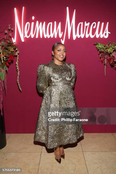 Quinta Brunson attends Neiman Marcus Creates the Magic Holiday Launch Event at Sunset Tower Hotel on October 24, 2023 in Los Angeles, California.