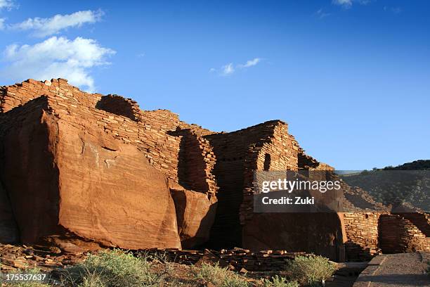 wupatki monument american indian pueblo - puebloan culture stock pictures, royalty-free photos & images