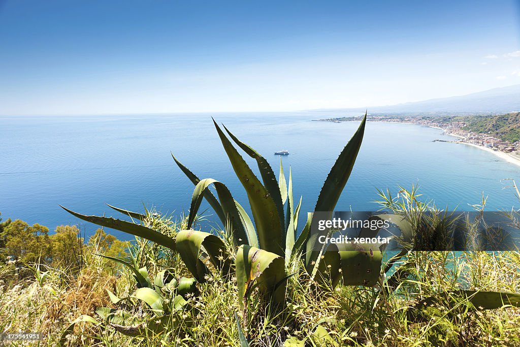 Litoral Taormina na Sicília