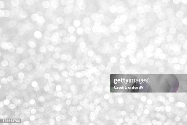 white sparkles - silver background stock pictures, royalty-free photos & images