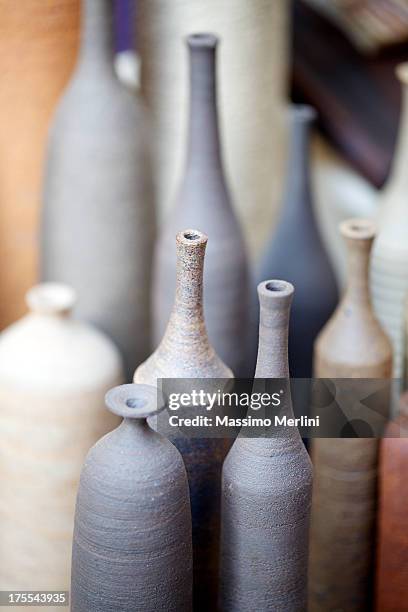 handmade pots - earthenware stock pictures, royalty-free photos & images