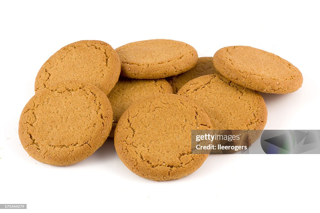 Heap of ginger biscuits