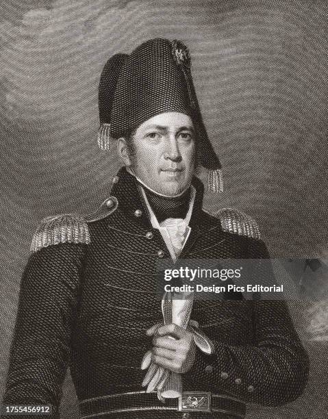 Jacob Jennings Brown, 1775 – 1828. American general in the War of 1812. He was awarded the Congressional Medal of Honor. After an engraving by Asher...