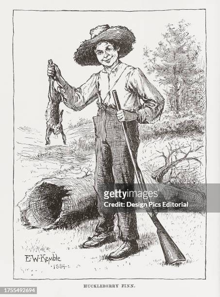 Huckleberry Finn, fictional character created by American author Mark Twain, who appears in the books The Adventures of Tom Sawyer and Adventures of...