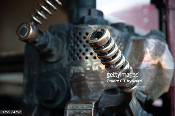 saddle tank steam engine cabin controls - lever stock pictures, royalty-free photos & images