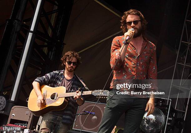 Joshua Tillman aka Father John Misty performs during Lollapalooza 2013 at Grant Park on August 2, 2013 in Chicago, Illinois.