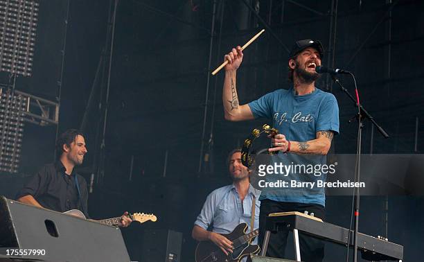 Ben Bridwell of Band of Horses performs during Lollapalooza 2013 at Grant Park on August 2, 2013 in Chicago, Illinois.