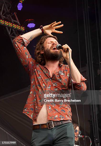 Joshua Tillman aka Father John Misty performs during Lollapalooza 2013 at Grant Park on August 2, 2013 in Chicago, Illinois.