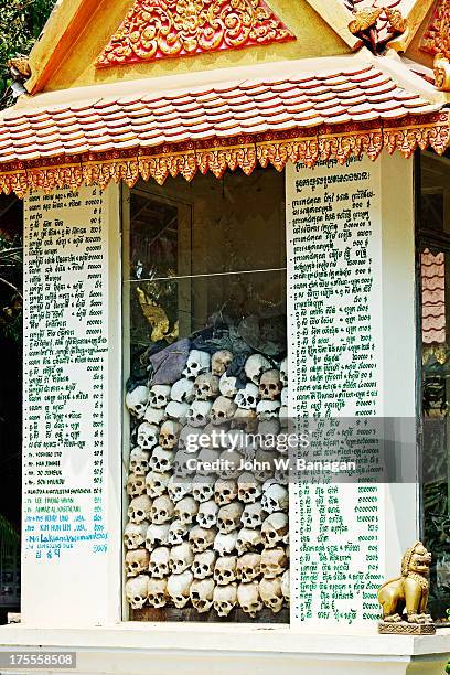 wat thmey temple, siem reap, cambodia - cambodia genocide stock pictures, royalty-free photos & images