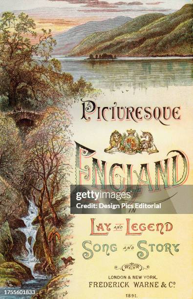 Frontispiece to the book Picturesque England, Its Landmarks and Historic Haunts, published 1891. Typical of many travel boks in the late 19th...