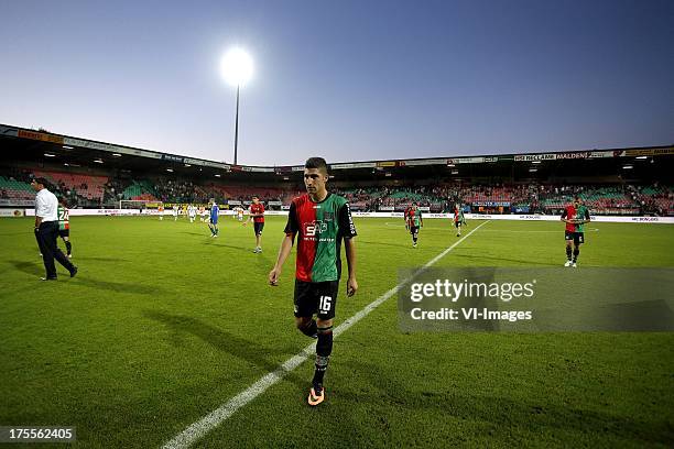 Alireza Jahanbakhsh of NEC during the Dutch Eredivisie match between NEC Nijmegen and FC Groningen on August 3, 2013 at the Goffert stadium in...