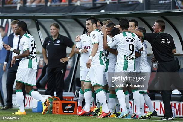 Tjaronn Chery of FC Groningen during the Dutch Eredivisie match between NEC Nijmegen and FC Groningen on August 3, 2013 at the Goffert stadium in...