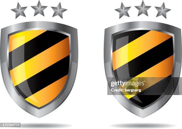 protect shields - shield 3d stock illustrations