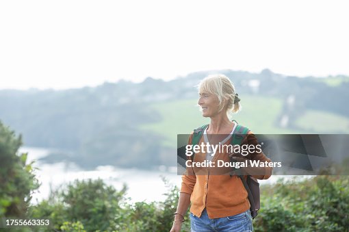 Portrait of a woman hiking