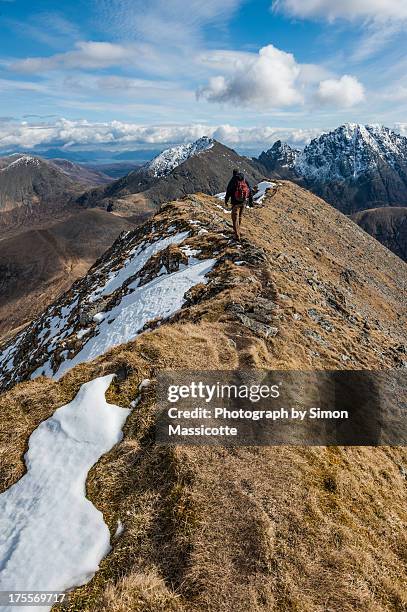 marsco ridge - cuillins stockfoto's en -beelden