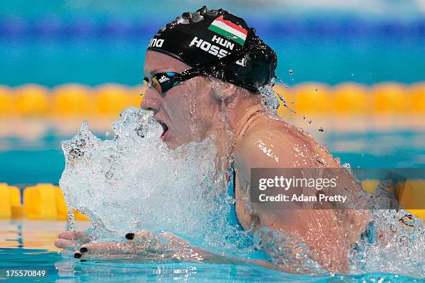 Katinka Hosszu of Hungary competes in the Swimming Women's Individual Medley 400m Final on day sixteen of the 15th FINA World Championships at Palau...