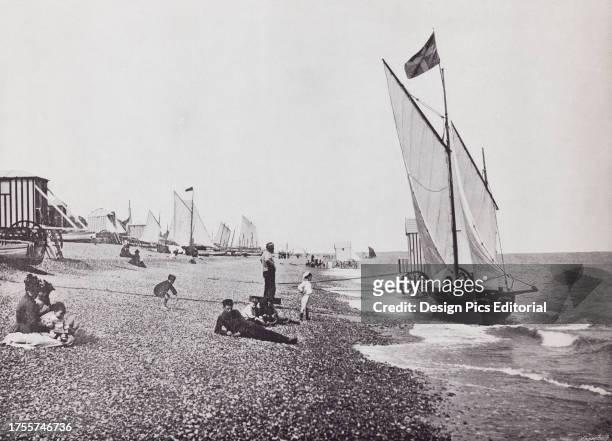 Aldeburgh, Suffolk, England, seen here in the 19th century. From Around The Coast, An Album of Pictures from Photographs of the Chief Seaside Places...