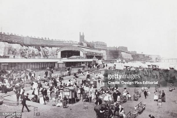 The beach at Ramsgate, Thanet, Kent, England, seen here in the 19th century. From Around The Coast, An Album of Pictures from Photographs of the...