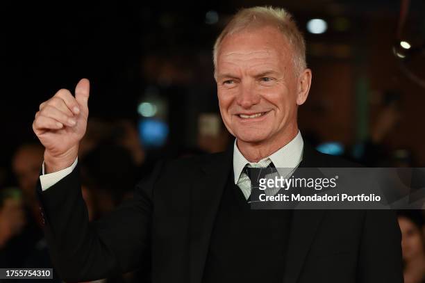 British singer Sting at Rome Film Fest 2023. Red Carpet Posso entrare? An Ode to Naples Red Carpet. Rome , October 23rd, 2023