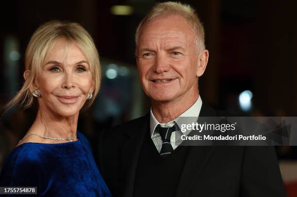 British singer Sting and his wife Trudie Styler at Rome Film Fest 2023. Posso entrare? An Ode to Naples Red Carpet. Rome , October 23rd, 2023