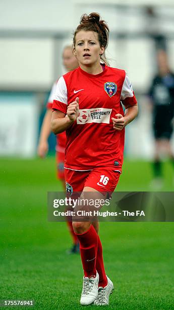 Angharad James of Bristol Academy Women's FC during the FA WSL match between Everton Ladies FC and Bristol Academy Women's FC at the Arriva Stadium...