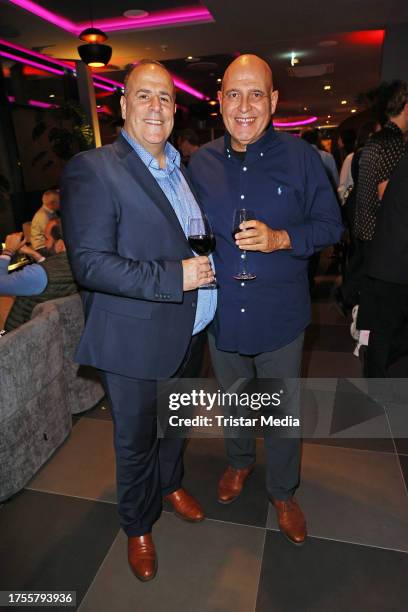 Yoram Biton and David Fattal at the NYX hotel opening party on October 30, 2023 in Hamburg, Germany.