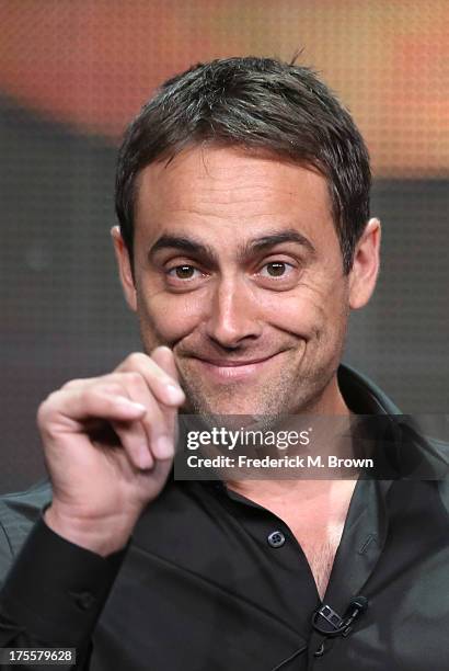 Actor Stuart Townsend speaks onstage during the "Betrayal" panel discussion at the Disney/ABC Television Group portion of the Television Critics...