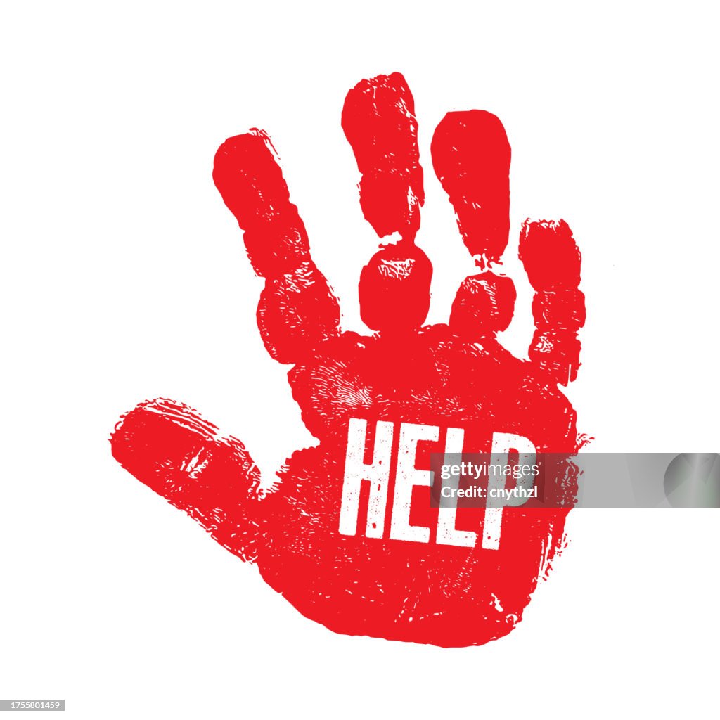 Help Concept Vector Illustration Handprint A Helping Hand High-Res ...